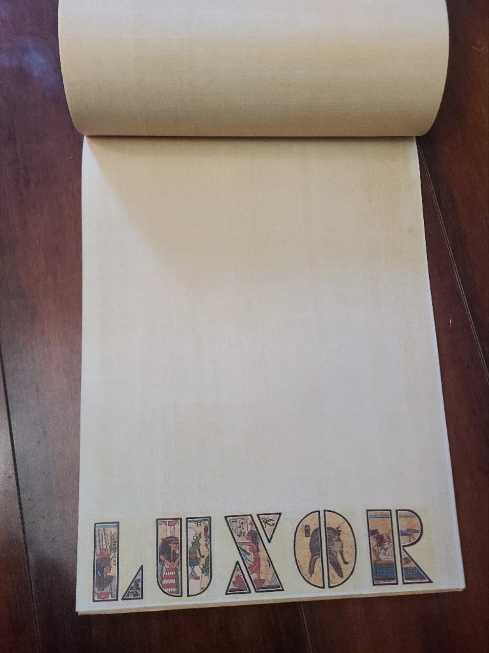 Vintage Nile Valley Papyrus Notepad - Map of Egypt Cover - Handmade Paper